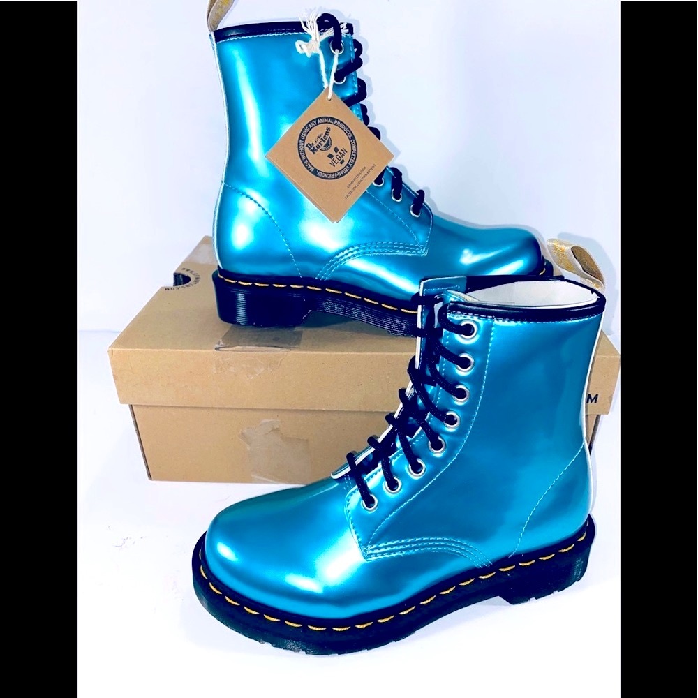 Dr. Martens Vegan 1460 Goldmix Blue - Picture 3 of 10